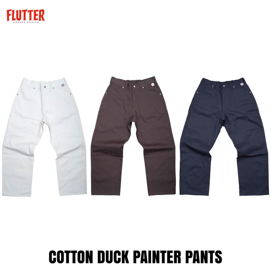 FLUTTER フラッター　パンツ FLUTTER(フラッター) COTTON DUCK PAINTER PANTS 3色(WHITE/BROWN/NAVY