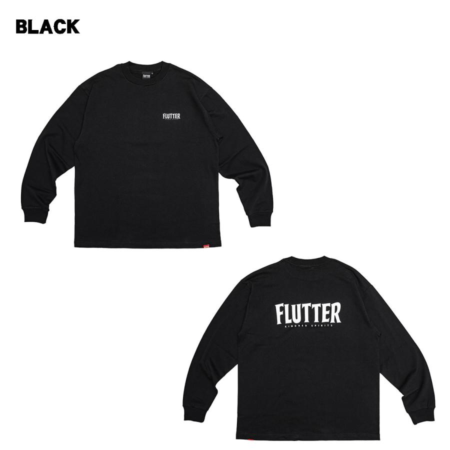 FLUTTER(フラッター) OG Logo L/S Tee 4色(ブラック/ホワイトxレッド