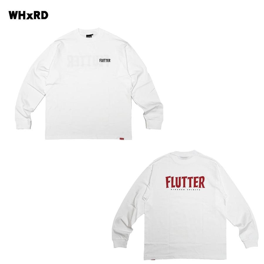 FLUTTER(フラッター) OG Logo L/S Tee 4色(ブラック/ホワイトxレッド