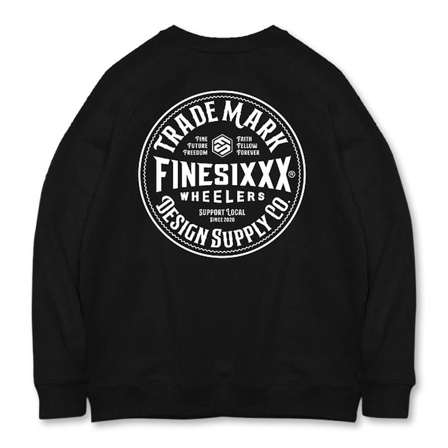 FINESIXXX(ファインシックス) TRADE MARK EMBROIDERY SWEAT 2色(BLACK 