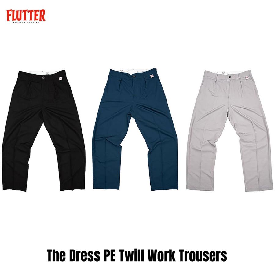 FLUTTER(フラッター) The Dress PE Twill Work Trousers 3色(BLACK