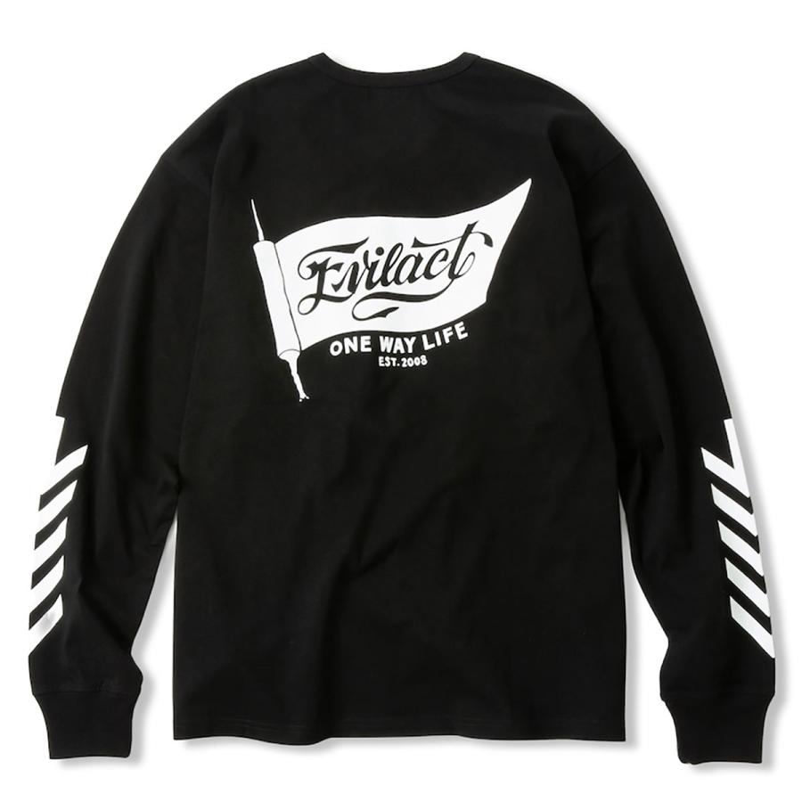 EVILACT(イーブルアクト) FLAG L/S (ブラック/ホワイト)☆送料無料☆｜pinsstore｜06