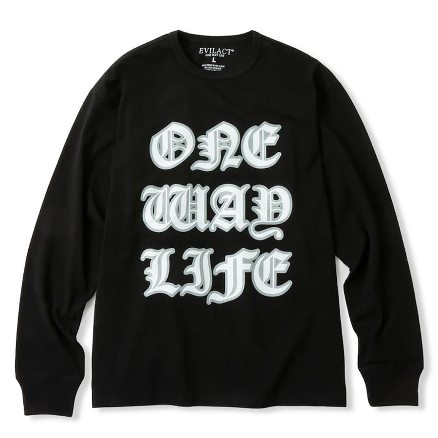 EVILACT(イーブルアクト) ONE WAY LIFE L/S (ブラック/ホワイト)☆送料無料☆｜pinsstore｜04