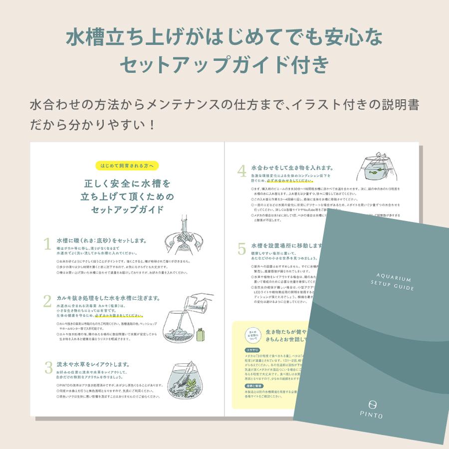 ガラス水槽 メダカ 飼育 セット おしゃれ グラスアクアリウム 流木 ペット 金魚 熱帯魚 TEAR 20cm |  | 14