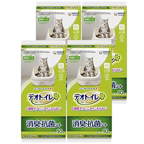 まとめ買いデオトイレ 猫用 シート 消臭・抗菌シート 40枚(10枚×4) おしっこ ペット用品 ユニチャーム | 