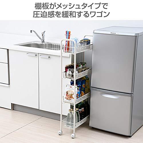 山善(YAMAZEN) サイドワゴン マットホワイト 19cm 4段 スリム かんたん LKW-4S(MW) |  | 01