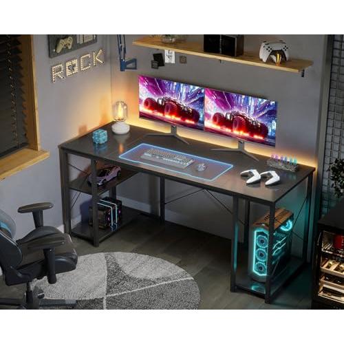AODK ゲーミングデスク パソコンデスク 机 pcデスク 幅160cm 両側