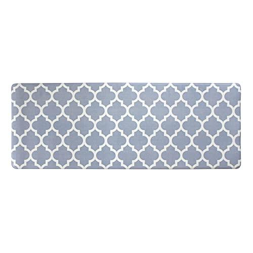 オカ(OKA) ササっと拭けるマット キッチンマット 約45cm×120cm グレー(モロッカン) (拭ける PVC 塩化ビニル) | 