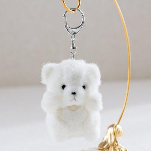 たけのこ プチ森のなかま キーホルダー クマ 白 ぬいぐるみ