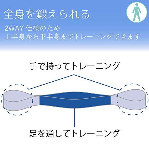 エクリアスポーツ トレーニングチューブ エクストラハード 切れにくいファブリックタイプ 収納バンド付 トレーニングブック付 ブルー HCF-TB｜pinus-copia｜03