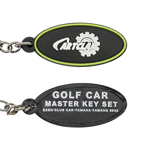 CartClan ゴルフカートキーセット(4個)、EZGO、ヤマハ、クラブ
