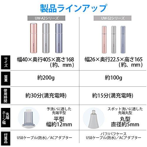 シャープ SHARP 超音波ウォッシャー (コンパクト軽量タイプ USB防水対応) ピンク系 UW-S2-P｜pinus-copia｜02