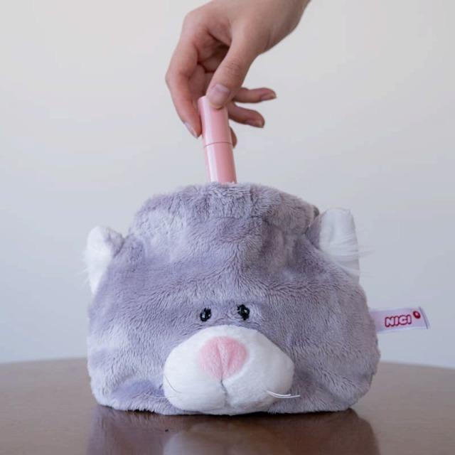 ポーチ くま 巾着 かわいい ふわふわ ベア Nici フィギュアフェイスポーチ Pionネットshop 通販 Yahoo ショッピング