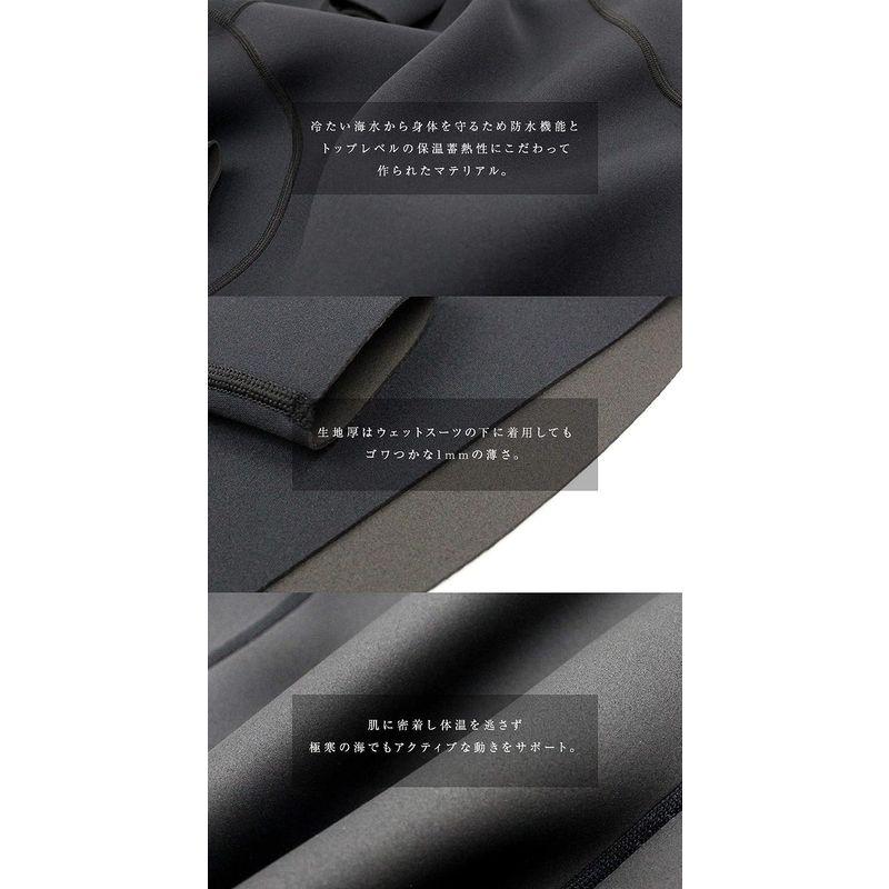 DELLING 日本製 ウェットスーツ インナー ショートジョン メンズ AIR SKIN（エアースキン）ブラックメタリックス 1mm スキ｜pipihouse｜07