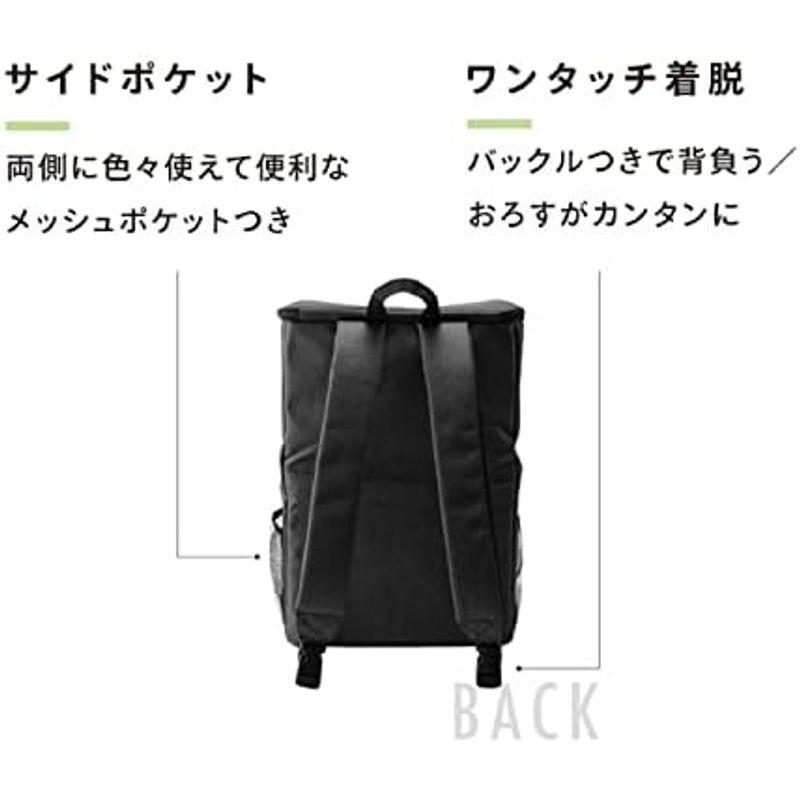 アサヒ興洋 リュック型 クーラーバッグ 20L 大容量 保冷 折り畳み収納 上下仕切り 取り外し可能 配達バッグ デリバリーバッグ｜pipihouse｜06