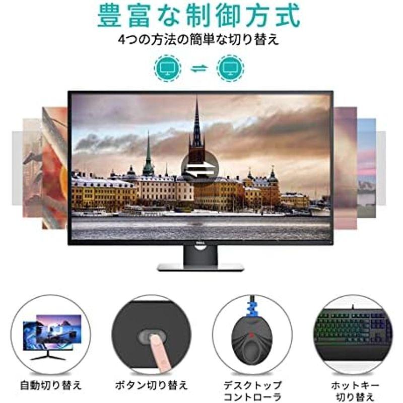 DisplayPort 切替器 4 ポート、MT-VIKI DP切り替え器4入力 4K 60Hz DP KVM スイッチ ディスプレイポート｜pipihouse｜03