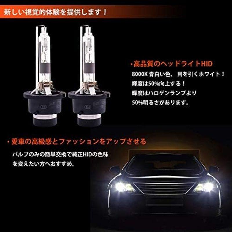 Briteye(まぶしい) ヘッドライト D4S HID バルブ 35W 純正交換用 6500K 12V 車用（2個入り）｜pipihouse｜15