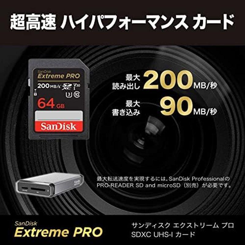 サンディスク 正規品 SDカード 64GB SDXC Class10 UHS-I V30 読取最大200MB/s SanDisk Extr｜pipihouse｜16