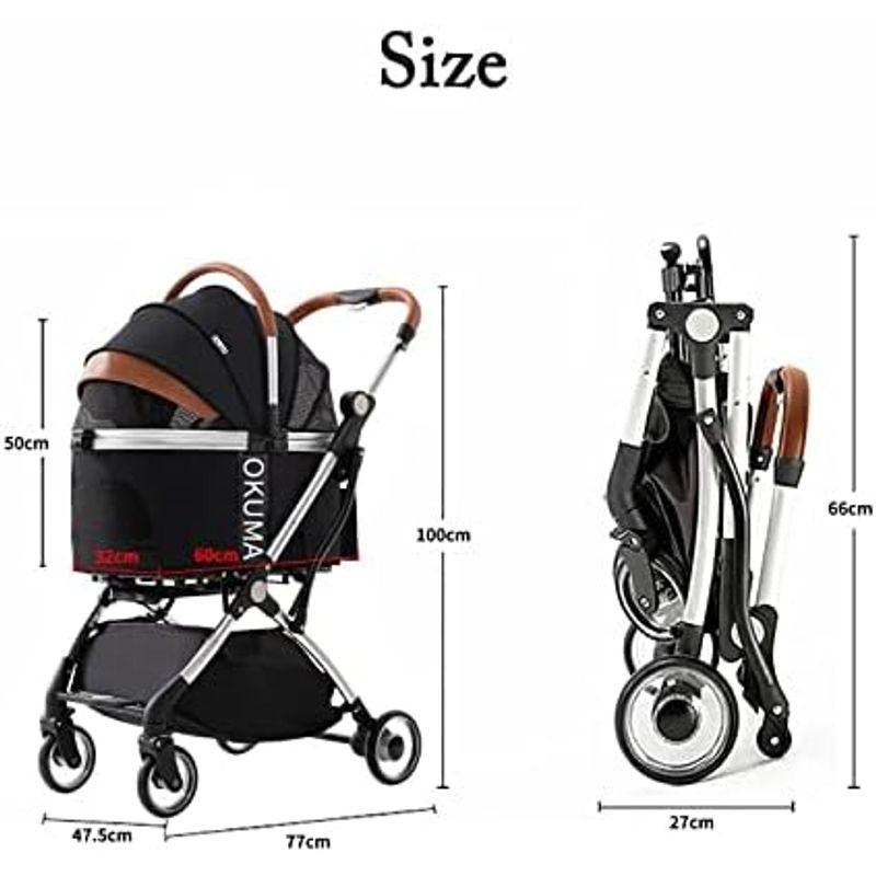 大阪熊 ペットカート ペットキャリー 分離型　牛柄 Amazon.co.jp: 大阪熊 ペットカート ペットキャリー 分離型