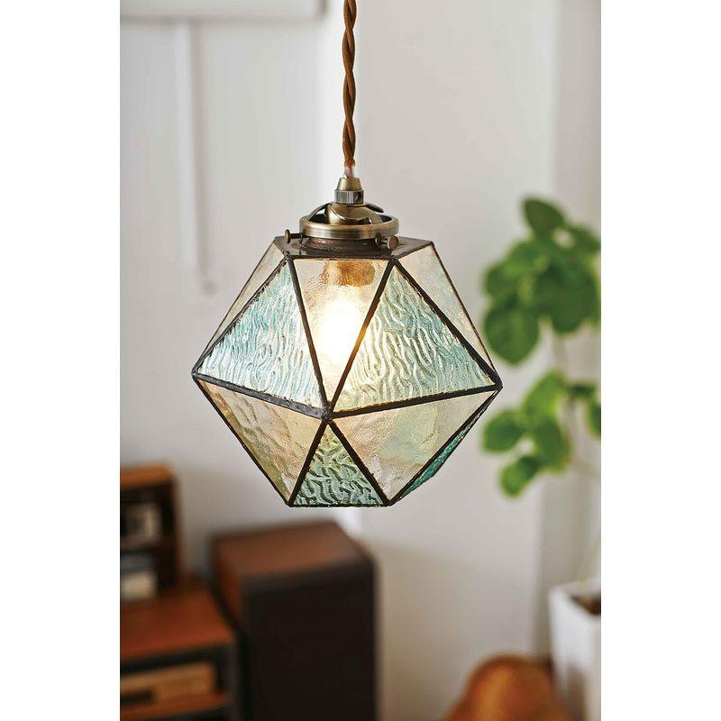 INTERFORMペンダントライトステンドグラス調 3灯式ハンドメイド