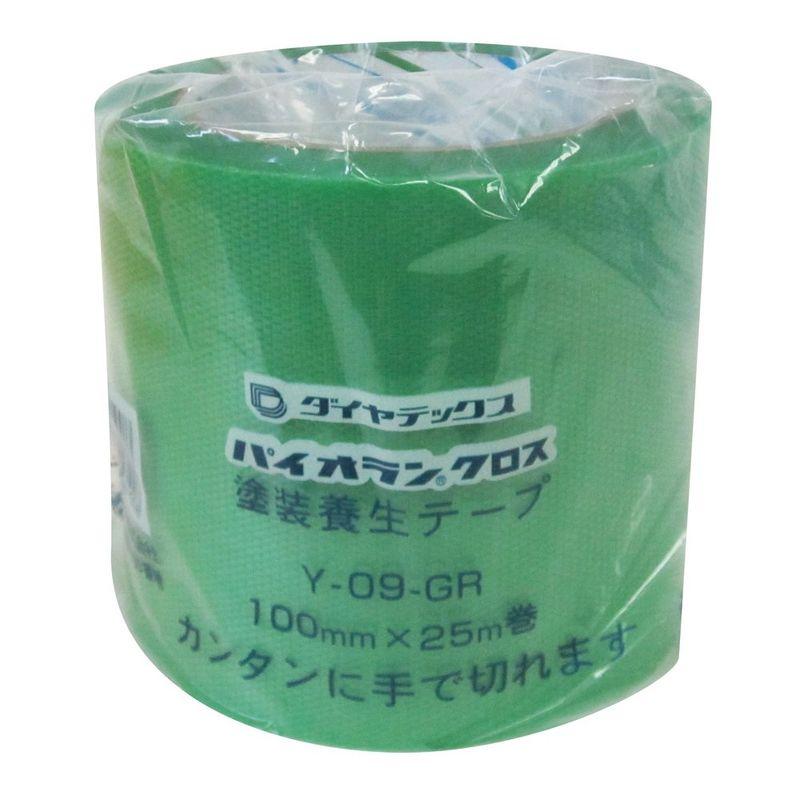 本命ギフト ダイヤテックス パイオランクロス 養生用テープ 緑 100mm×25m 18巻入り Y-09-GR マスキングテープ