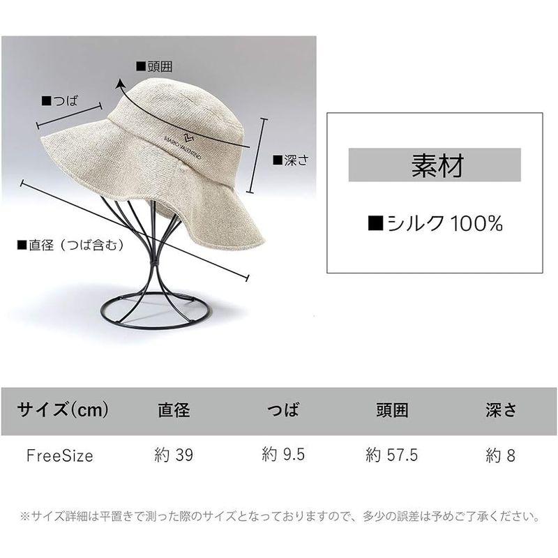 マリオヴァレンチノ 帽子 レディース シルク100％ つば広 UVカット 折りたたみ ハット 日本製 おしゃれ (グレー)｜pipihouse｜06
