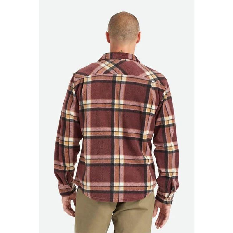 ブリクストン フリースシャツジャケット/BOWERY L/S ARCTIC STRETCH FLEECE - MAHOGANY PLAID｜pipihouse｜06