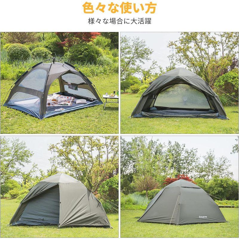 KingCamp（キングキャンプ）ワンタッチテント 二重層 大型 3-5人用 キャンプ テント コンパクト 防水 ワンタッチ式 防風 UVカ｜pipihouse｜04