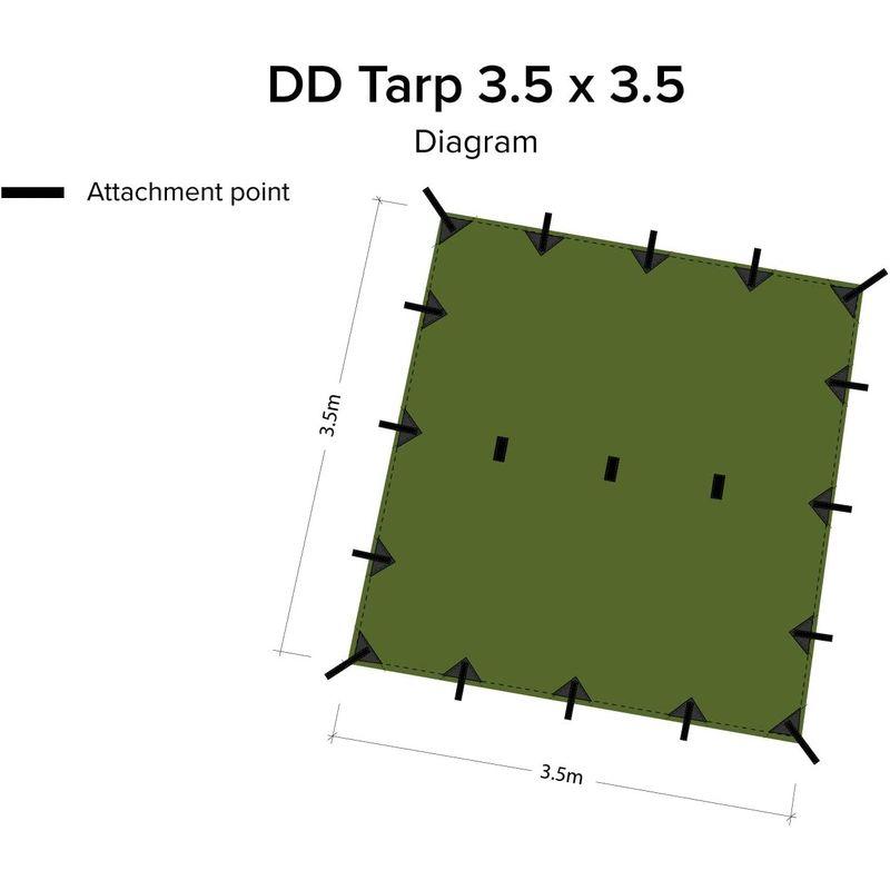 DD Hammocks DD タープ ３．５×３．５ (オリーブグリーン） 日本正規品｜pipihouse｜05