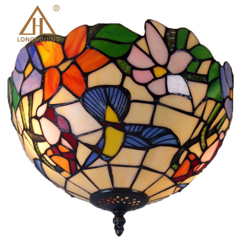 信頼 シーリングライト 寝室 ステンドグラス ガラス工芸 玄関照明 室内照明 レトロ 照明器具 天井照明 Led電球 間接照明 インテリア 北欧 工事必要 最先端 Kawarakuma Com