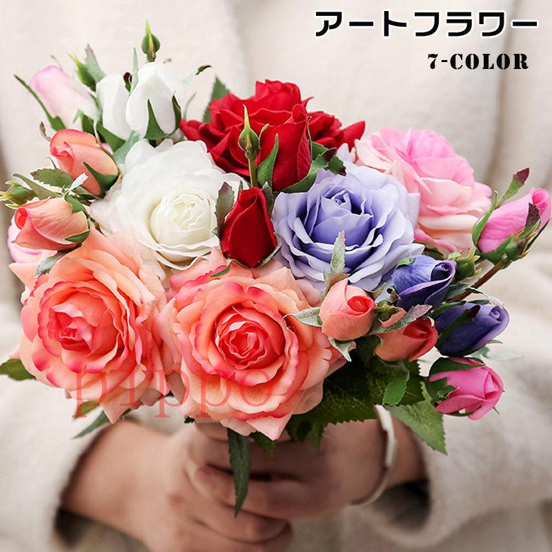 結婚式 ローズ 花束 造花 花 アートフラワー アレンジメント リアル 腐らず 北欧 室内装飾 インテリア お祝い 母の日 贈り物 cmk Pippo 通販 Yahoo ショッピング