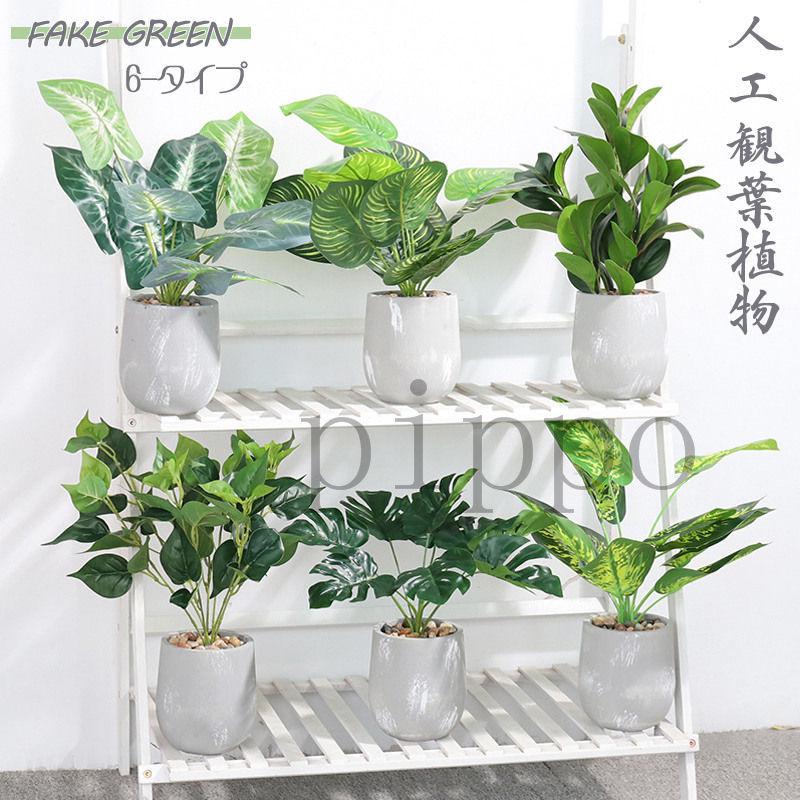 人工観葉植物 フェイクグリーン リアル 造花 緑葉 おしゃれ 植木鉢付き 枯れない 北欧 オフィス インテリア プレゼント 室内飾り 6種類 人工植物 uor Pippo 通販 Yahoo ショッピング