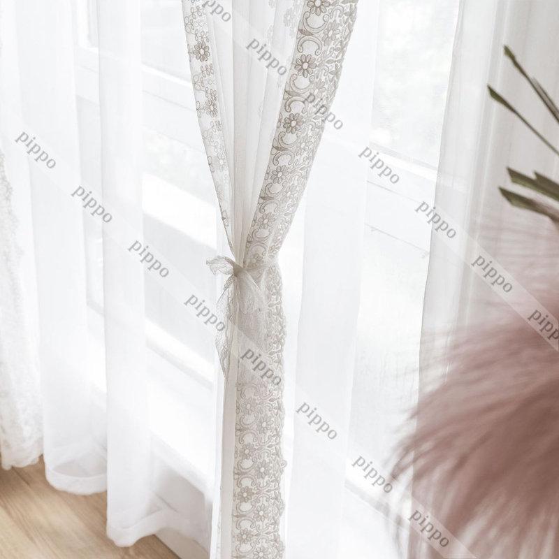卸売 半分遮光 カーテン 間仕切り 突っ張り棒付き おしゃれ 間仕切りカーテン 白 花柄 Ins風 簡約 穴不要 洗える 新生活応援 Babylonrooftop Com Au