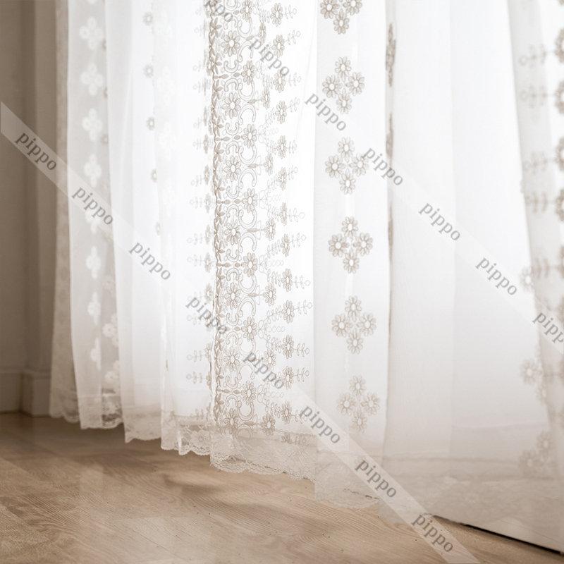一番人気物半分遮光 カーテン 間仕切り 間仕切りカーテン 簡約 洗える 白 花柄 ins風 穴不要 新生活応援 突っ張り棒付き おしゃれ のれん 