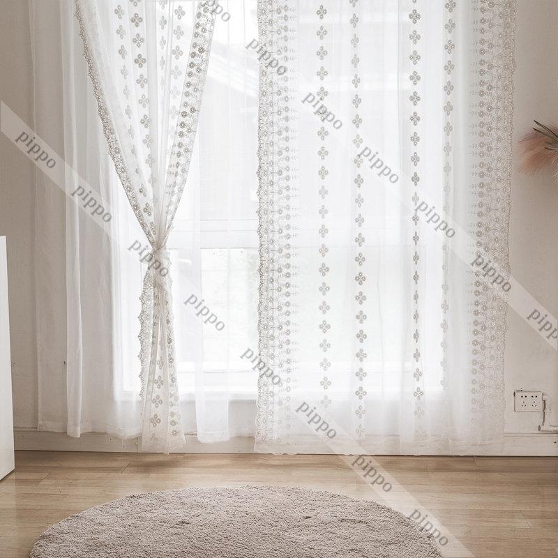 卸売 半分遮光 カーテン 間仕切り 突っ張り棒付き おしゃれ 間仕切りカーテン 白 花柄 Ins風 簡約 穴不要 洗える 新生活応援 Babylonrooftop Com Au