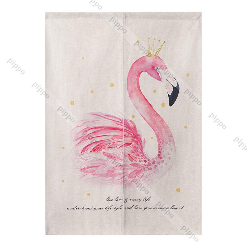 新しいスタイル 間仕切り カーテン 北欧 フラミンゴ おしゃれ 暖簾 のれん つっぱり棒 突っ張り ドアカーテン キッチン 玄関 冷気遮断 遮光 断熱 仕切りカーテン Supplystudies Com
