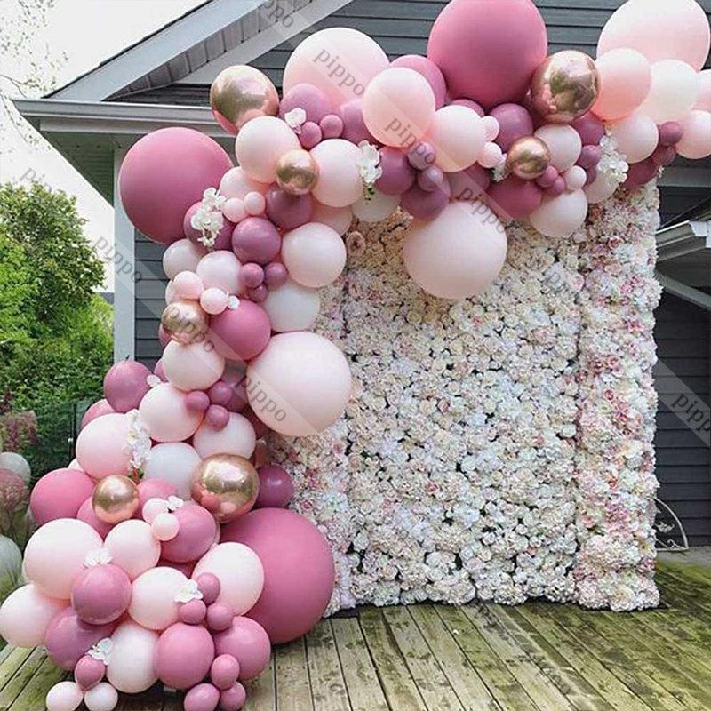 誕生日 飾り付け バルーン 風船 ピンク風 Ins 可愛い おしゃれ パーティー お祝い 記念日 プリンセス パーティー 飾り 96pcs uqs Pippo 通販 Yahoo ショッピング