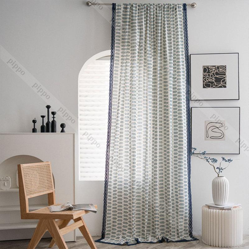 リーフ柄 カーテン 間仕切り 半分遮光 間仕切りカーテン ロング のれん 窓 ドア 仕切り おしゃれ 断熱 冷気遮断 洗える 巾幅150cm dgb Pippo 通販 Yahoo ショッピング