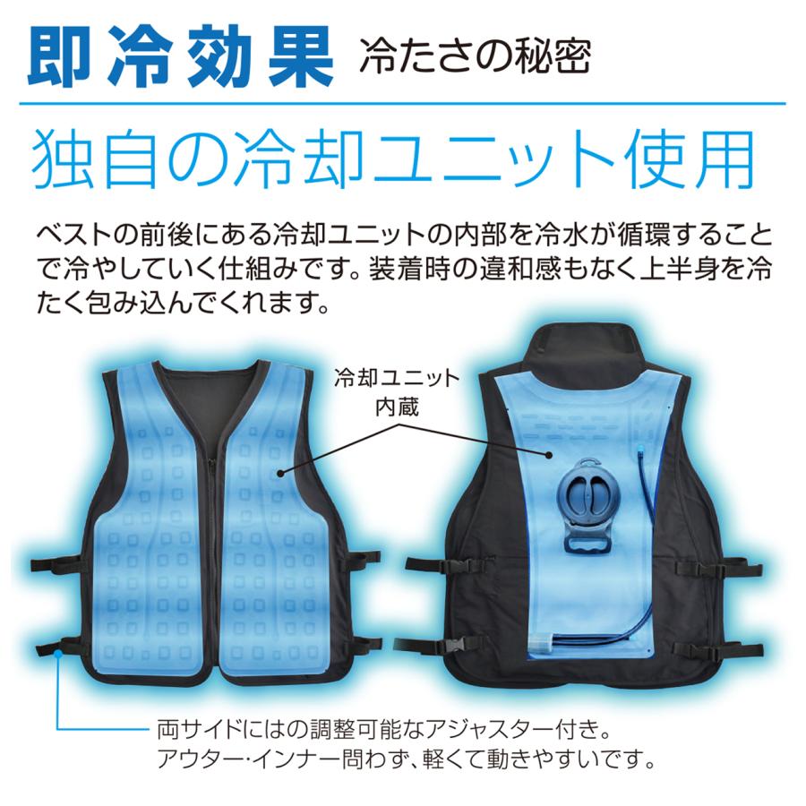 アタックベース 水冷ベストバッテリー付 水冷服 極涼 冷水 氷 春夏 