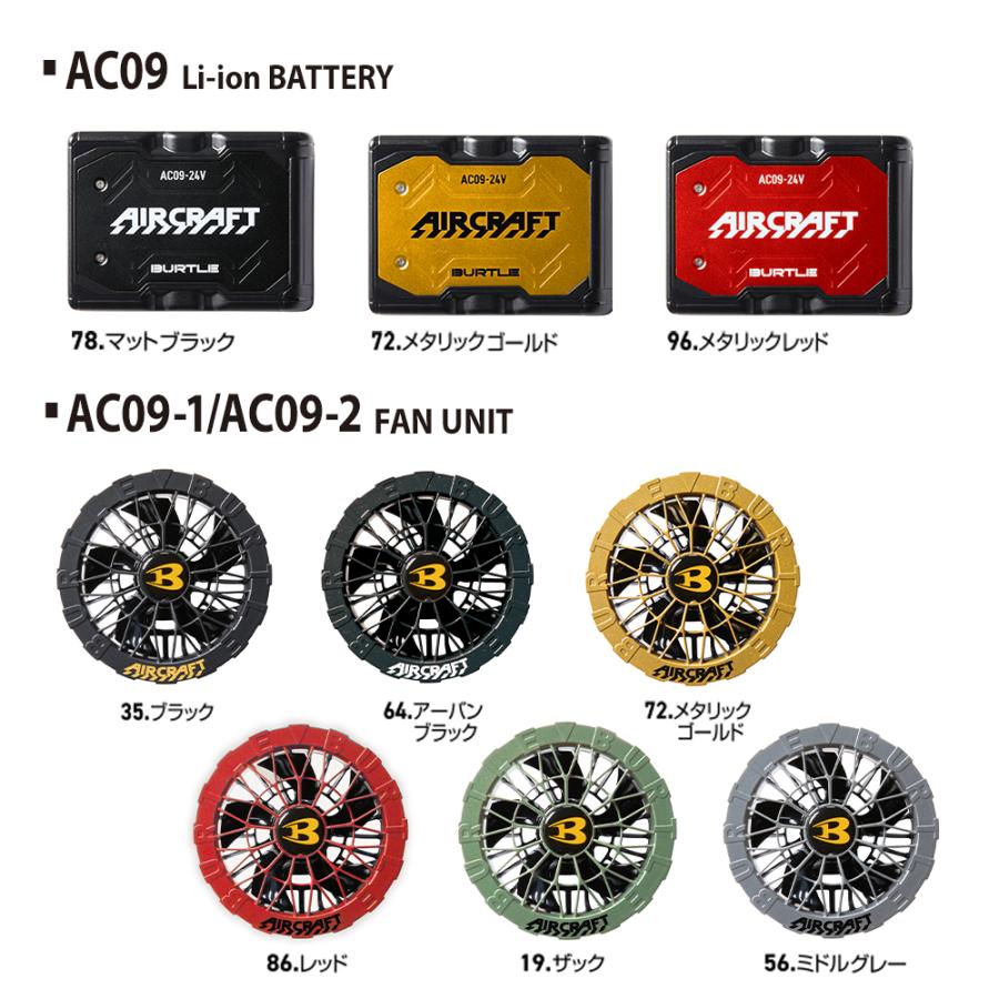 バートル 2025年 空調服 24Vメタリックゴールドバッテリー&ザックファン③ BURTLE 2025 最新 バートル 空調服 ファン付きウェア用 空調