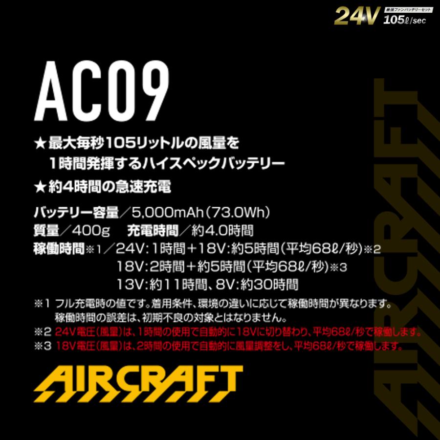 BURTLE 先行予約 バートル 24V 京セラ製 バッテリー AC09 急速 BURTLE 先行予約 バートル 24V 京セラ製 バッテリー AC09 急速
