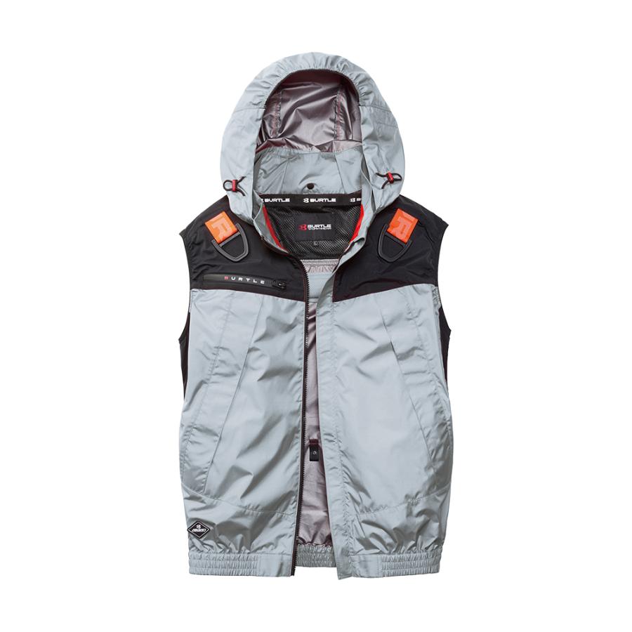 空調作業服 L シルバーサイズ BURTLE（バートル） ＼P+9％／ すぐに発送！ 春夏 大きいサイズ ベスト