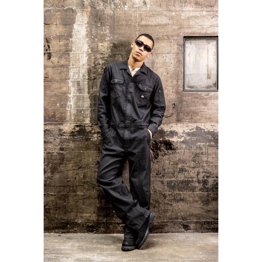 60s 3段フロッキーブラックボディ　袖穴あり Dickies（ディッキーズ） コーコス ストレッチウォバッシュ ツナギ