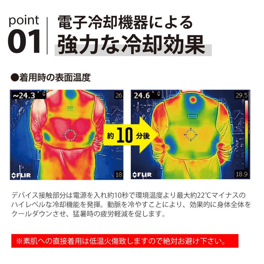 I'Z FRONTIER ペルチェベスト 8PS103 Mサイズ空調服熱中症対策 I'Z FRONTIER アイズフロンティア 最新 冷却ペルチェ3個タイプ
