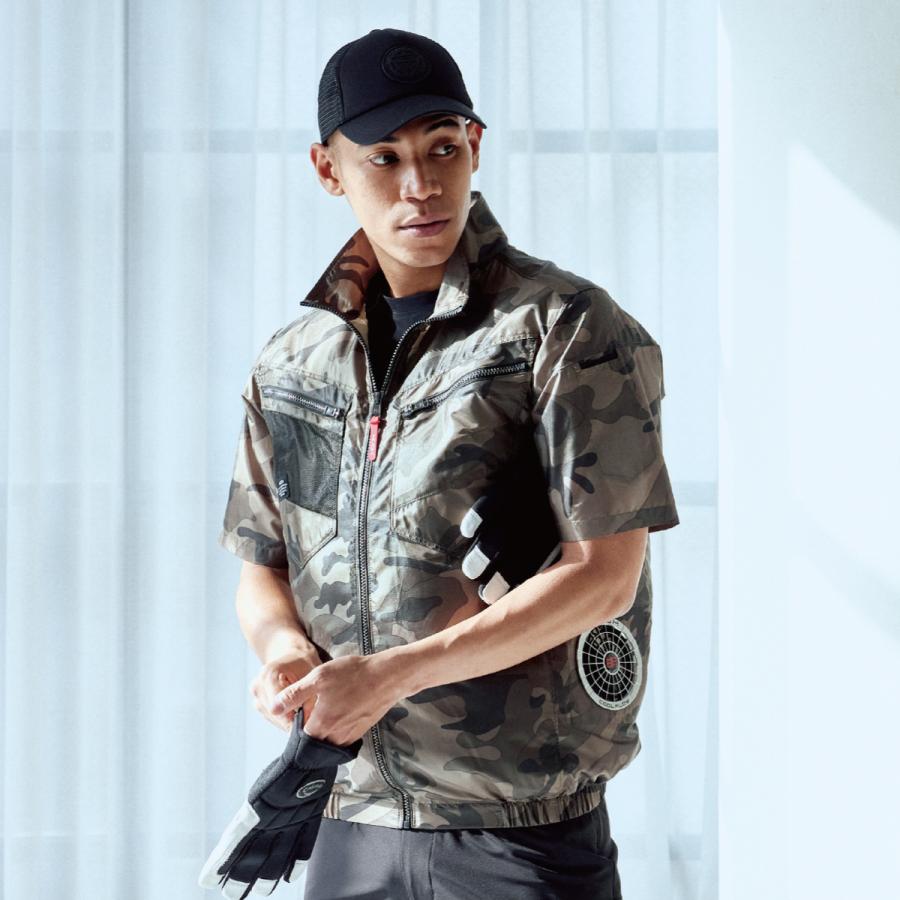 空調服 V7717 ネイビー、チャコール、ミリタリー S-8L 楽天市場】HOOH 村上被服 空調作業服 サイドファン半袖