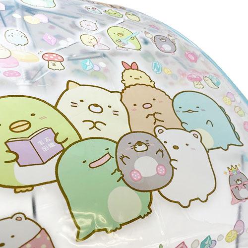 日本全国送料無料 すみっコぐらし ドーム型 キッズ ビニール ドーム傘 もぐらのおうち 55cm 雨具 こども 女の子 グッズ キャラクター グラスファイバー とかげ ぺんぎん Avmap Gr