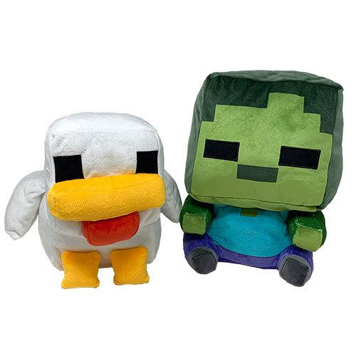 2体セット マインクラフト チキン ジョッキー ビッグ ぬいぐるみ グッズ 魅了 大きい 32cm 子ども