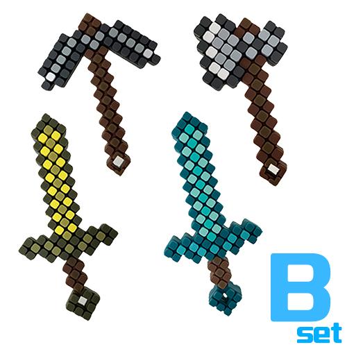 4個セット マインクラフト 立体アイテムラバー フィギュア ボールチェーン キーホルダー グッズ Minecraft マイクラ キャラクター ゲーム マスコット 武器 道具 P 作業着 空調服 安全靴の現場王 通販 Yahoo ショッピング