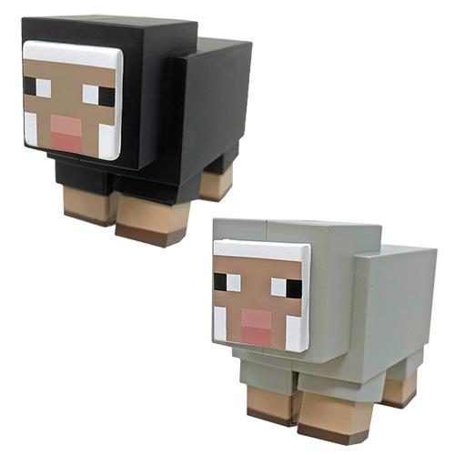 4体セット マインクラフト ミニフィギュア ヒツジ ブルー グリーン グレー ブラック 5.5cm グッズ Minecraft マイクラ ゲーム  キャラクター まいぜん