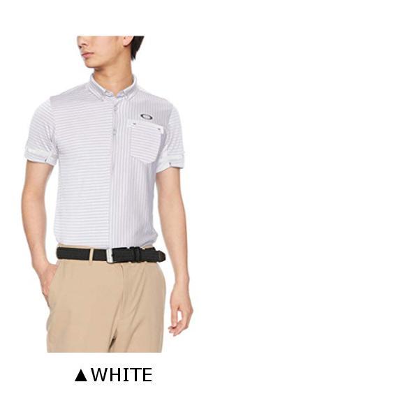 サイズ： OAKLEY オークリー 434392JP 半袖ポロシャツ ボタンダウン ボーダー柄 グレー系 [240101370158] ゴルフウェア メンズ ストスト サイズ： OAKLEY オークリー 434392JP 半袖ポロシャツ ボタン